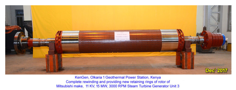 KenGen Olkaria 1 Unit 3 15 MW TG Rotor